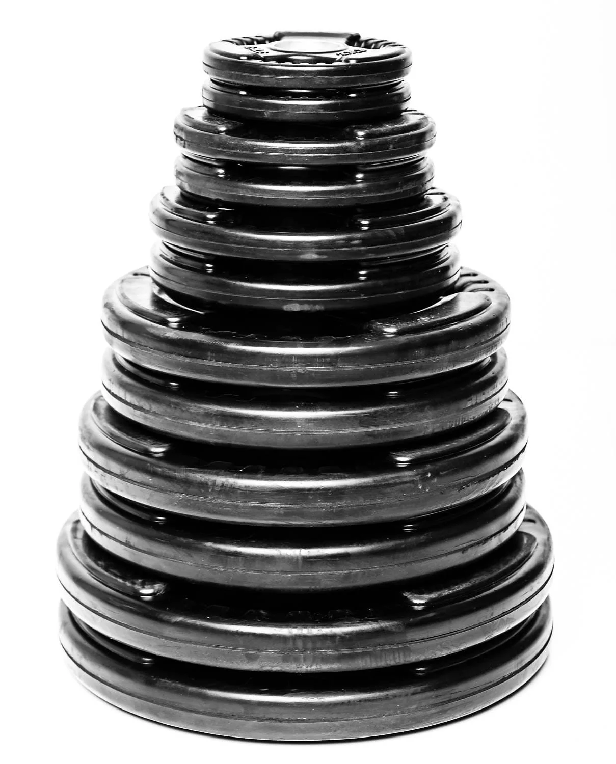 245 lb Rubber Grip Olympic Plate Set - Image 7