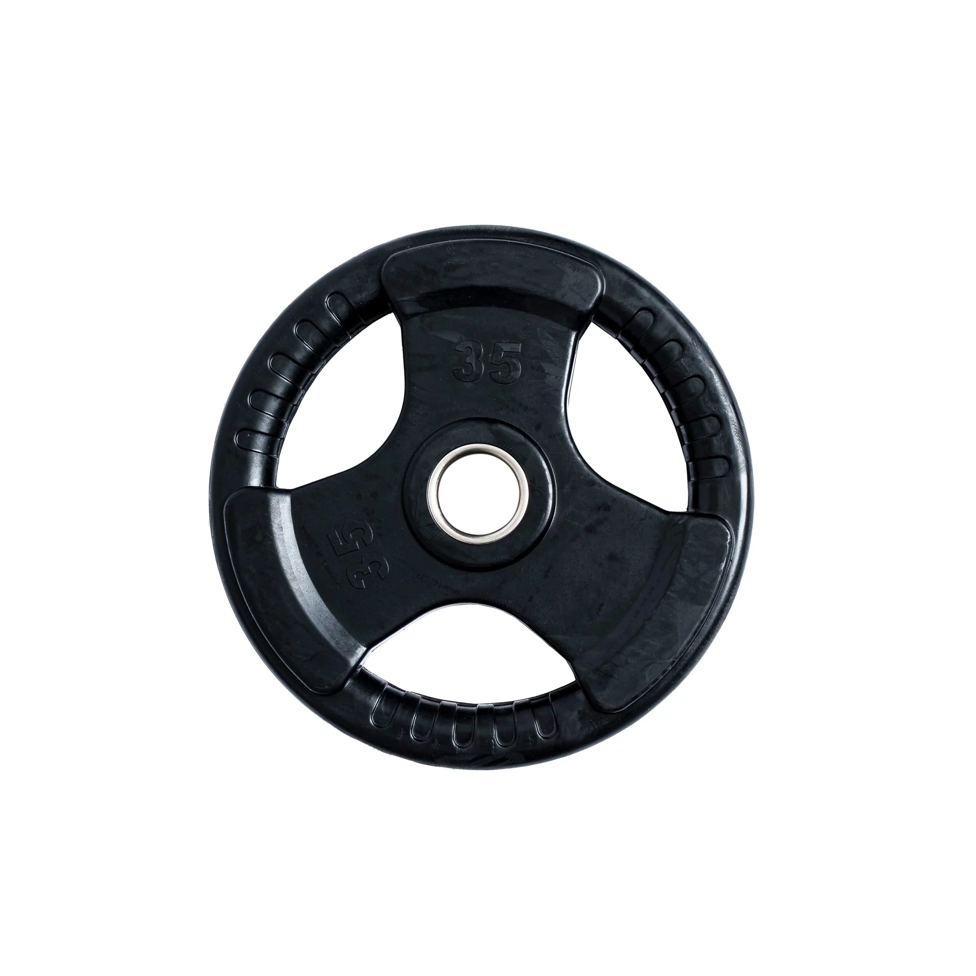 300 lb Rubber Grip Olympic Plate + Bar Set - Image 7