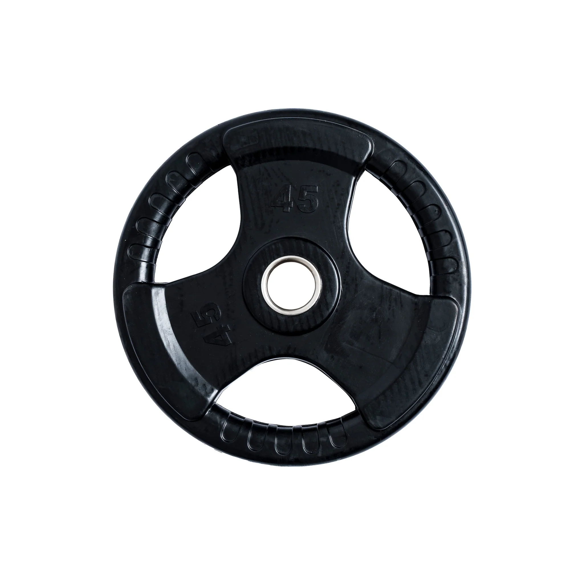 300 lb Rubber Grip Olympic Plate + Bar Set - Image 8