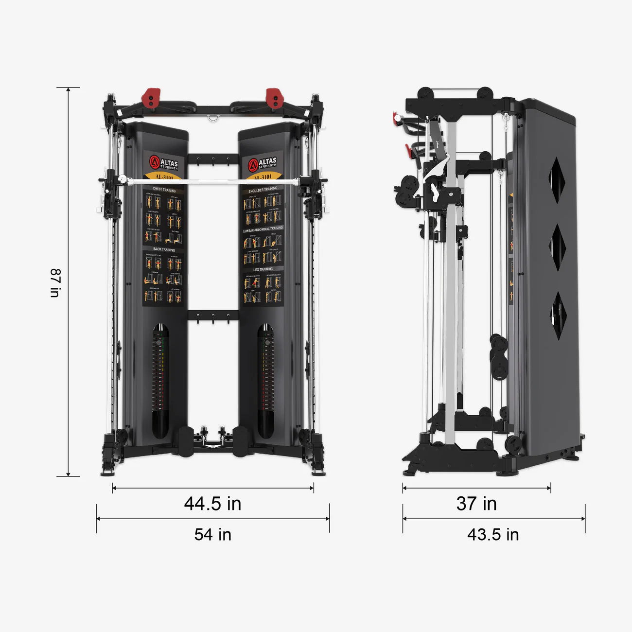 AL-3101 Folding Smith Functional Trainer - Image 3