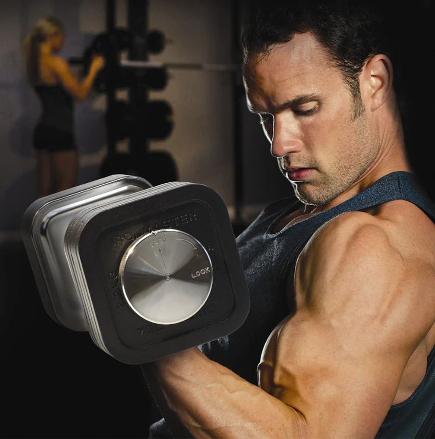 Quick-Lock Adjustable Dumbbell System - 75 lbs - Image 2